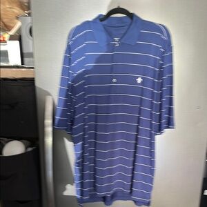 Classic Blue Striped Polo Shirt